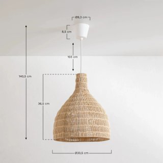 Lámpara de techo Markle Sklum Ratán Beige