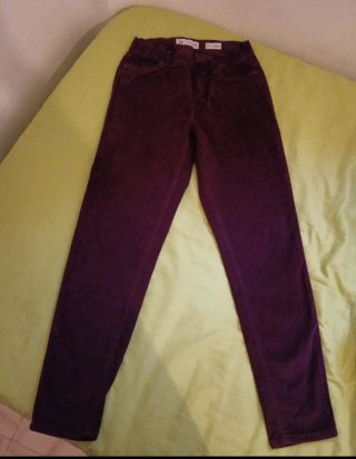 2 Pantalones micropana Talla S/36 Beige