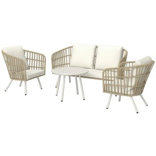 Conjunto Jardín 4 Piezas Sofá y Sillones