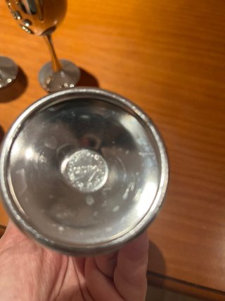 Copas bañada en plata