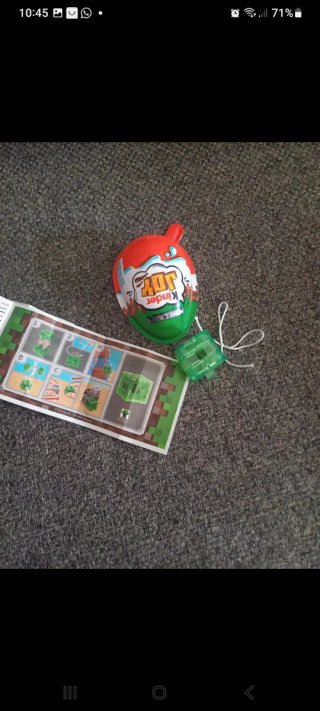 Kinder Joy Minecraft Cubo Esmeralda
