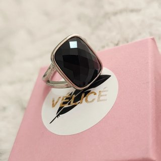 Anillo Plata 925 Piedra Negra