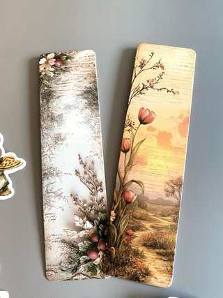 Lote Vintage: Marcapáginas, Pegatinas y Tarjeta