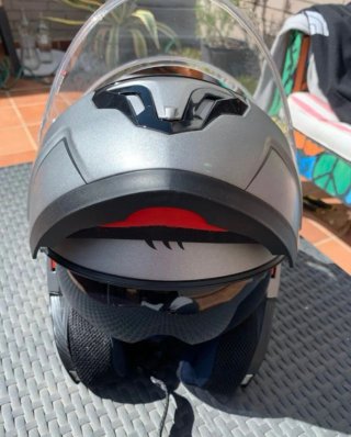 Casco Moto Integral Gris