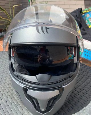 Casco Moto Integral Gris