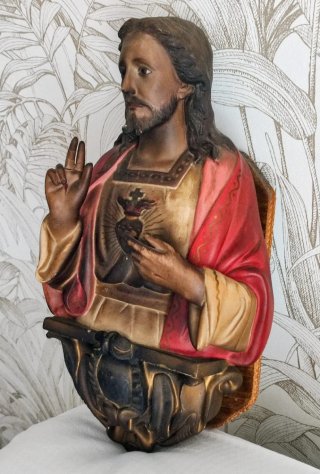 Sagrado corazón Arte Modelo Olot y Virgen con niño