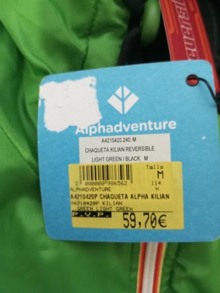 Anorak reversible negro y verde