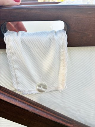 Minicuna de madera con dosel Artesania Beltran