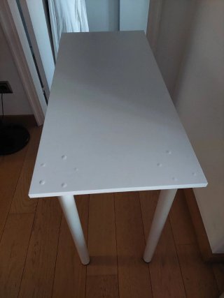 Mesa auxiliar blanca 86x39x72 cm