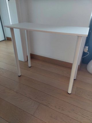 Mesa auxiliar blanca 86x39x72 cm