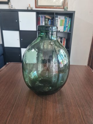 Garrafa Vidrio Verde Soplado Vintage 16L
