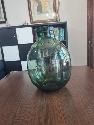 Garrafa Vidrio Verde Soplado Vintage 16L