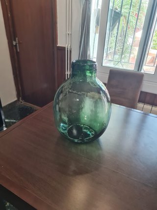 Garrafa Vidrio Verde Soplado Vintage 16L