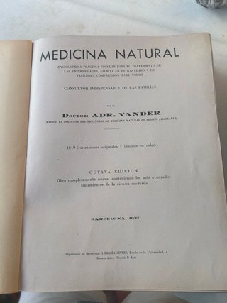 Libro Medicina Natural, Dr. Vander