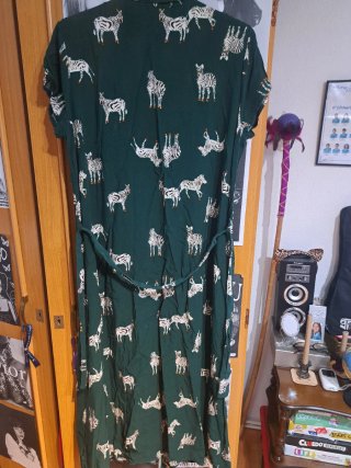 Vestido largo estampado cebras Sense