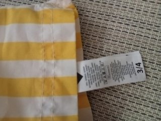 Pack 2 Bañadores niño a rayas amarillo y blanco