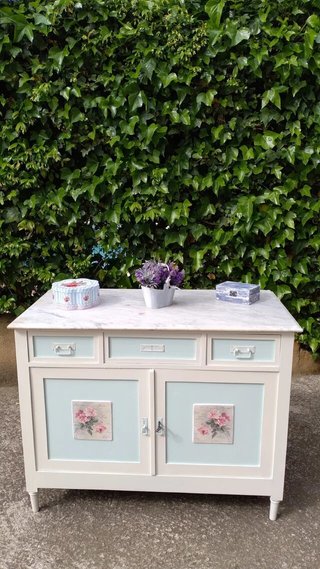 Mueble baño antiguo restaurado