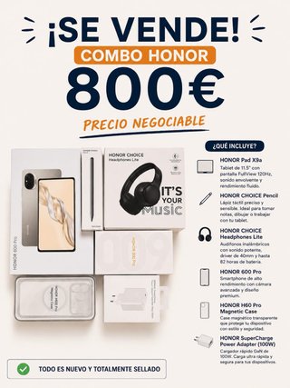 Combo Honor 600 Pro + Tablet + Accesorios