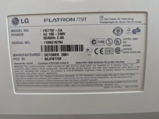 Monitor LG Flatron 775FT CRT