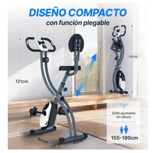 Ultrasport F-Bike Bicicleta Estática Plegable