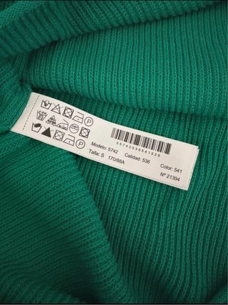 Jersey sin mangas Massimo Dutti verde S Oversize