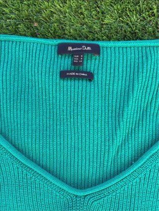 Jersey sin mangas Massimo Dutti verde S Oversize