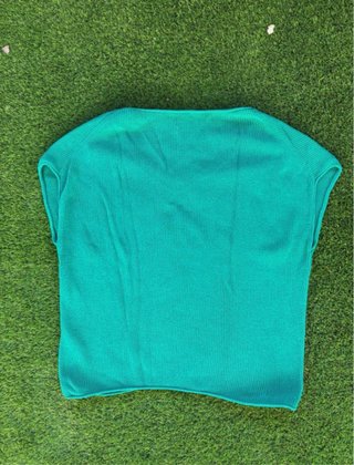 Jersey sin mangas Massimo Dutti verde S Oversize