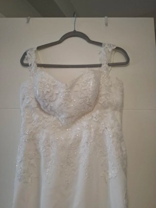 Vestido de Novia Blanco Encaje y Lentejuelas