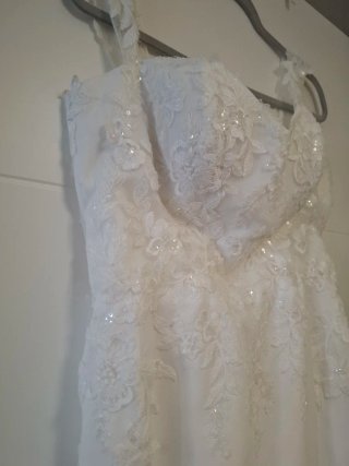 Vestido de Novia Blanco Encaje y Lentejuelas