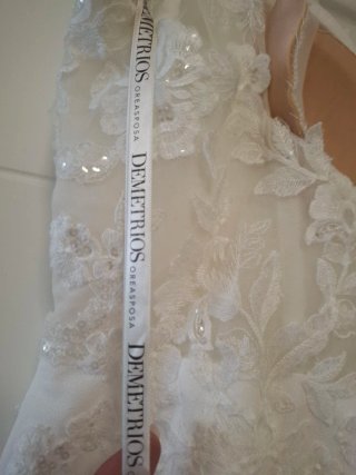 Vestido de Novia Blanco Encaje y Lentejuelas