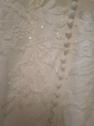 Vestido de Novia Blanco Encaje y Lentejuelas