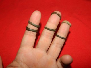 Lote seis anillos bronce ibero romanos autenticos