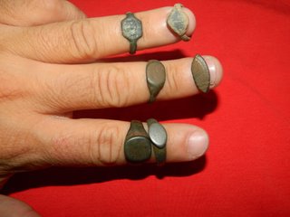 Lote seis anillos bronce ibero romanos autenticos