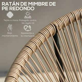 Conjunto 2 Sillas Acapulco Ratán Jardín