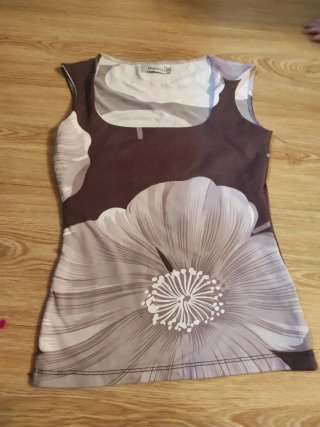 Camiseta tirantes florales Blanco