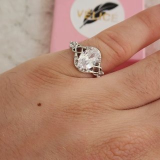 Anillo Plata 925 Ovalado Circonitas