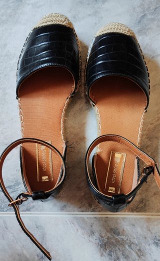 Sandalias Esparto Negras