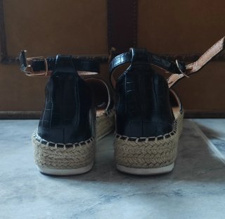 Sandalias Esparto Negras