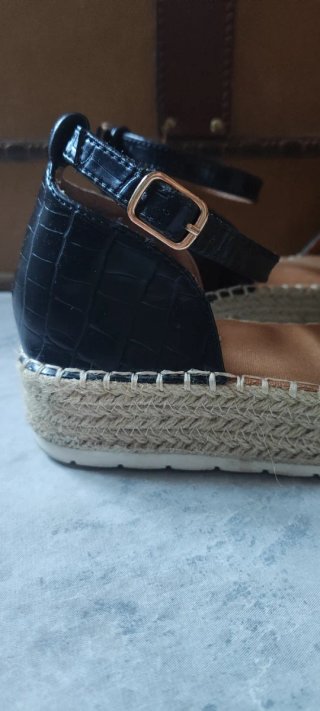 Sandalias Esparto Negras