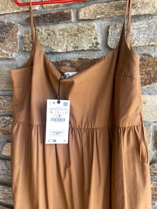 Vestido Zara Camel Talla L Paneles
