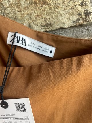 Vestido Zara Camel Talla L Paneles