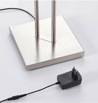 Lámpara Pie LED Lectura Flexo Plata