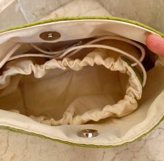 Bolso baguette verde trenzado bolso hombro