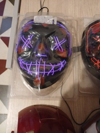 Lote Máscaras LED y Taza Superman ironman