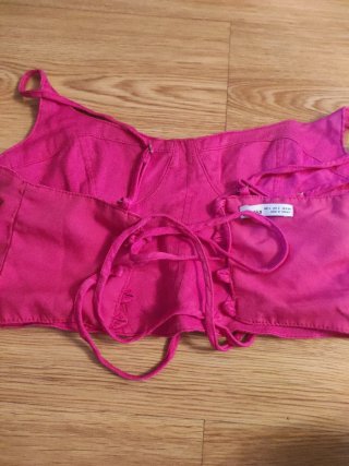 Top rosa tirantes