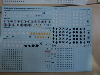 Calcomanías Space Marine Infantería Warhammer