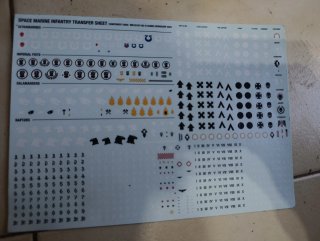 Calcomanías Space Marine Infantería Warhammer