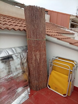 Valla de ocultación de bambú