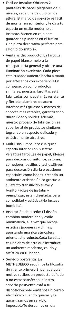 Pantallas de Lámpara de Techo Papel METHEDEECO