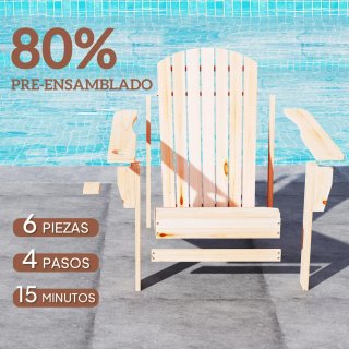 Silla Adirondack de Madera
